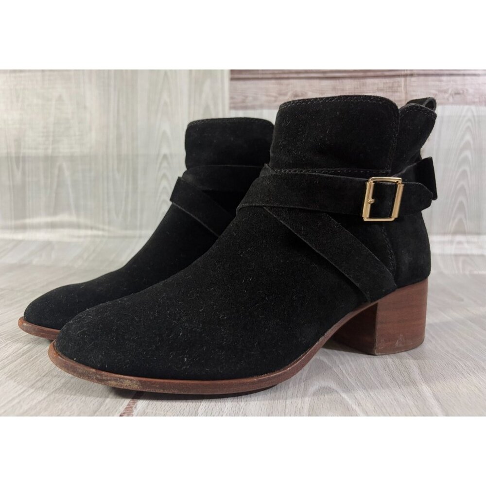Kate Spade New York Polly suede Booties size 8.5 M color black